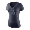 Women's Nike USWNT SheBelieves Circle Tri-Blend Navy Tee