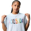Unisex USWNT Love is Love Pride Blue Tee - Croix Bethune Front View