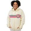 Unisex USA Status Cream Full-Zip Jacket - Front View on Model