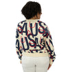 Men's USA Repeat Cream Crewneck - Back View on Model