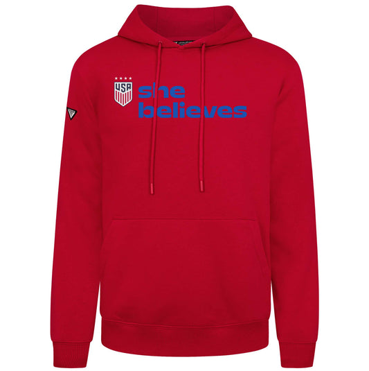 Men's Levelwear USWNT SheBelieves Podium Red Hoodie