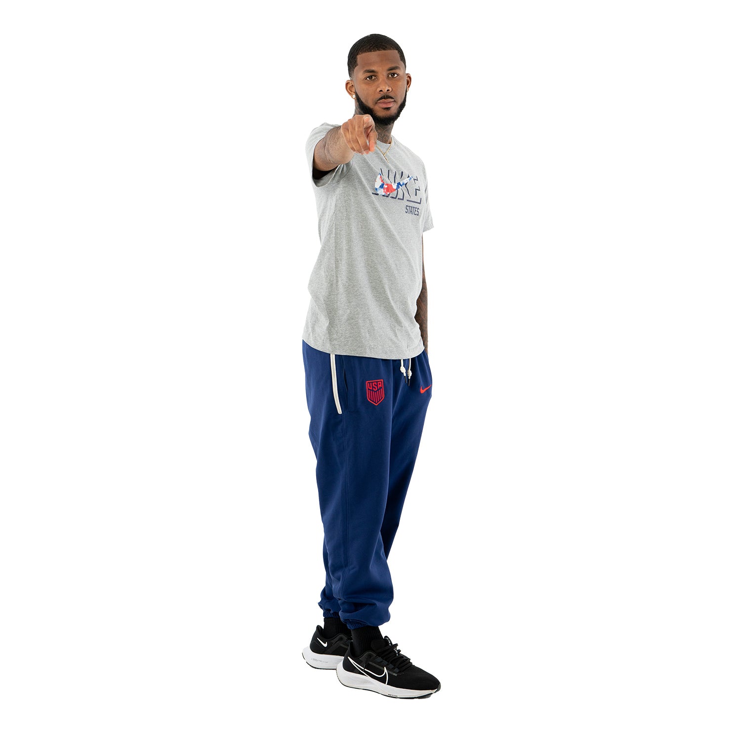 Men's Nike USA Swoosh Grey Tee - Front View