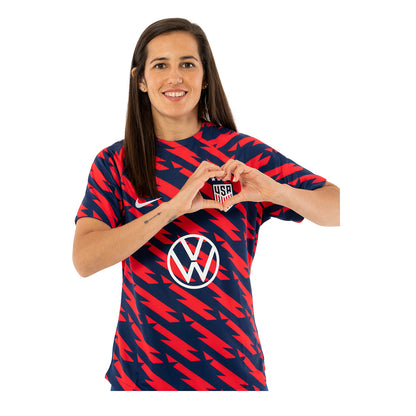 Women's Nike USWNT 2023 VW Pre-Match Red Top - Front View