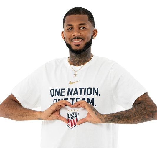 Men's Nike USWNT One Nation One Team White Tee - Front View