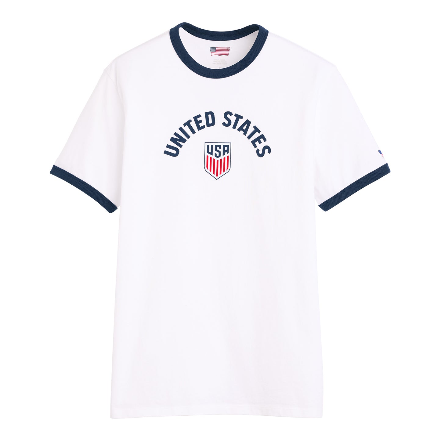 Levi's Unisex United States White Ringer T-Shirt