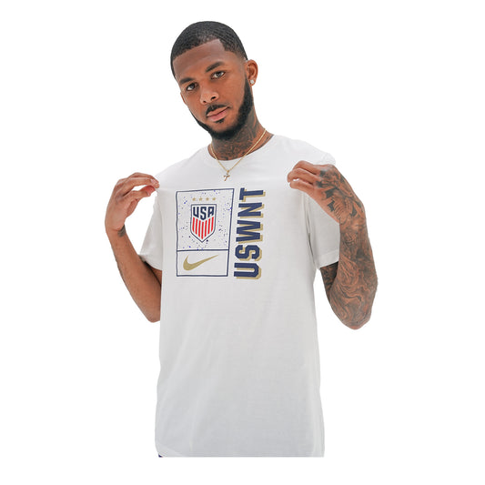 Men's Nike USWNT Core White Tee in White - Front View