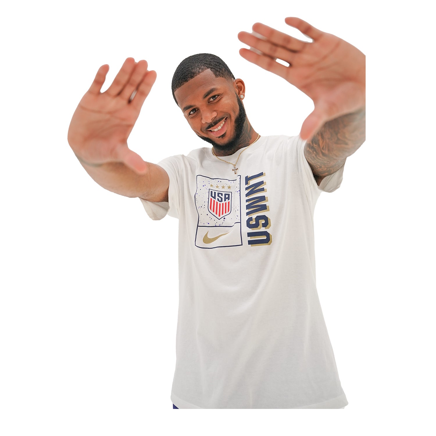 Men's Nike USWNT Core White Tee - Front View