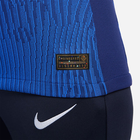 Women's Nike USWNT 2023 Away Match Jersey w/ FIFA Badge in Blue - Detail View