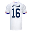 Men's Nike USWNT 2024 American Classic Home Lavelle 16 Stadium Jersey - Back View