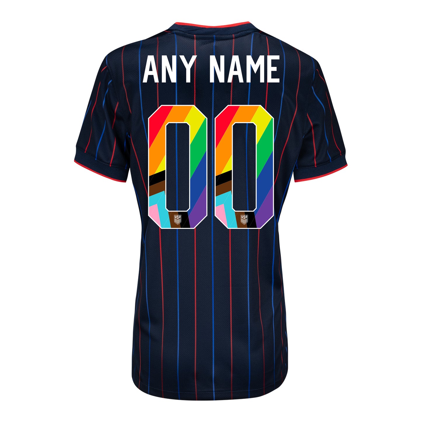 Women's Nike USMNT 2025 Pride Personalized Heartbeat Away Stadium Jersey