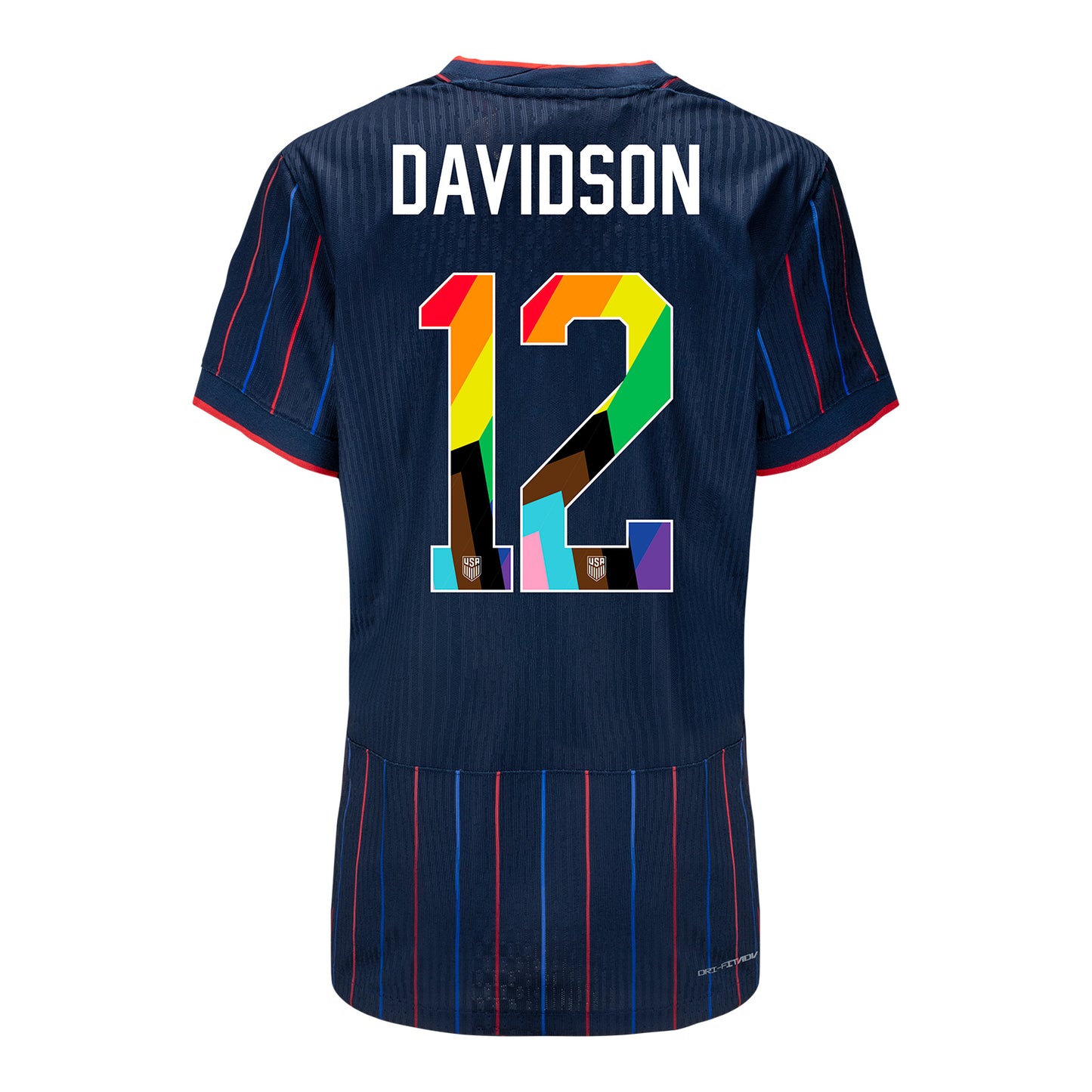 Women's Nike USWNT 2025 Pride Personalized Heartbeat Away Match Jersey