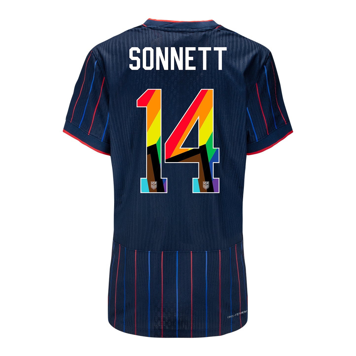 Women's Nike USWNT 2025 Pride Personalized Heartbeat Away Match Jersey