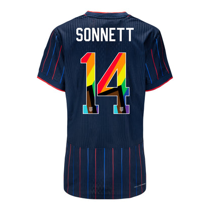 Women's Nike USWNT 2025 Pride Personalized Heartbeat Away Match Jersey