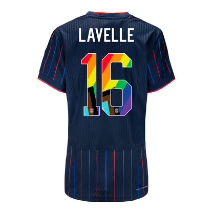 Women's Nike USWNT 2025 Pride Personalized Heartbeat Away Match Jersey