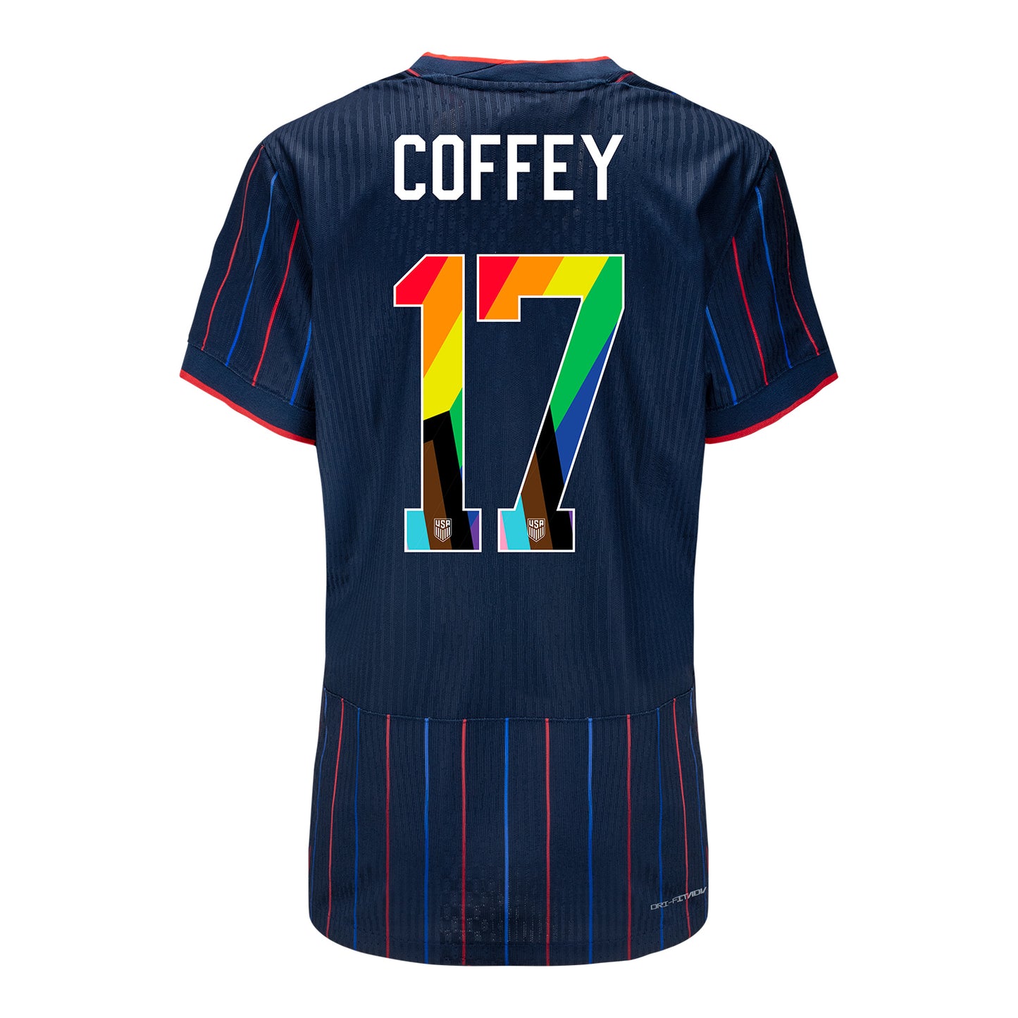 Women's Nike USWNT 2025 Pride Personalized Heartbeat Away Match Jersey