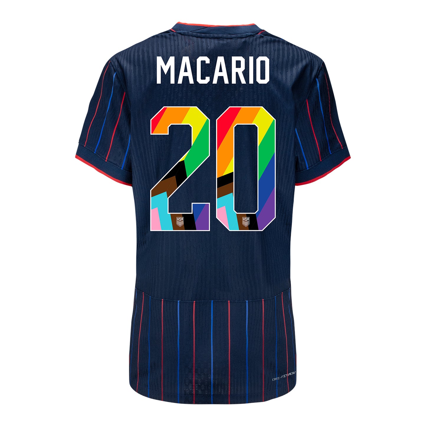 Women's Nike USWNT 2025 Pride Personalized Heartbeat Away Match Jersey