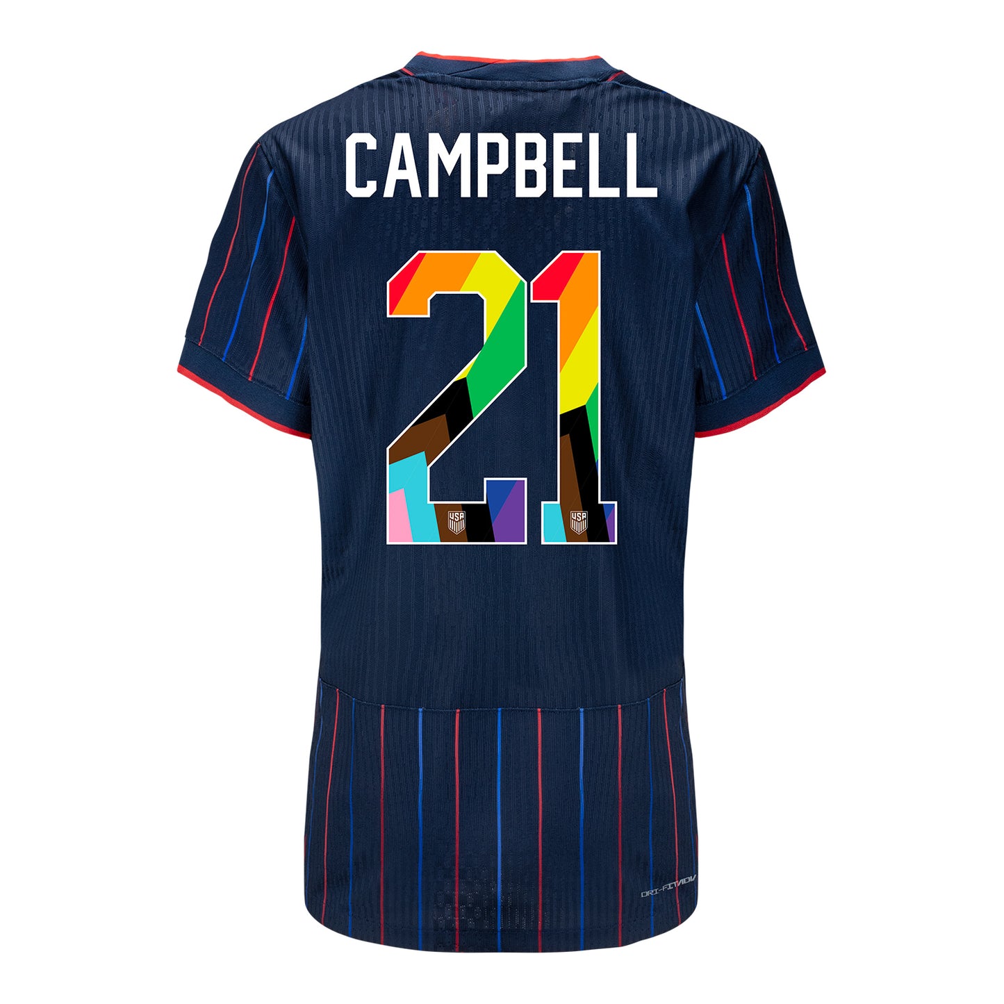 Women's Nike USWNT 2025 Pride Personalized Heartbeat Away Match Jersey