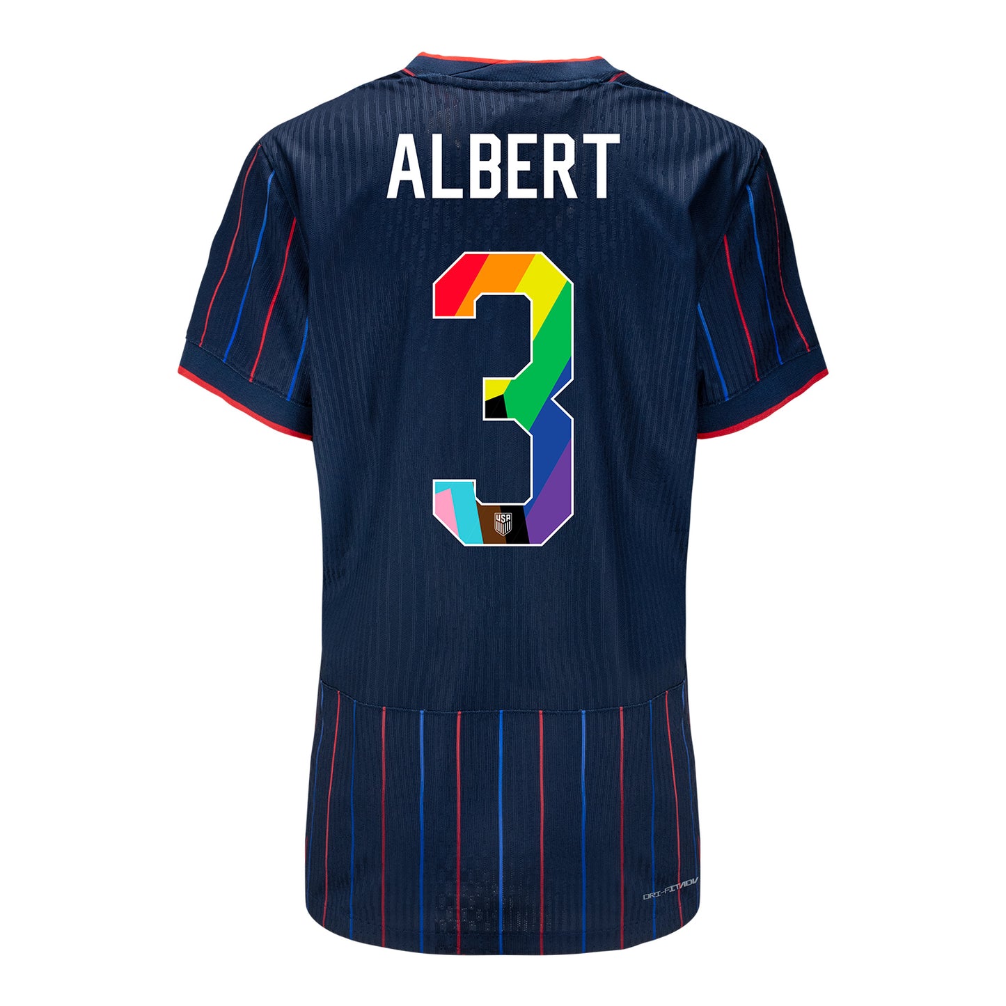 Women's Nike USWNT 2025 Pride Personalized Heartbeat Away Match Jersey