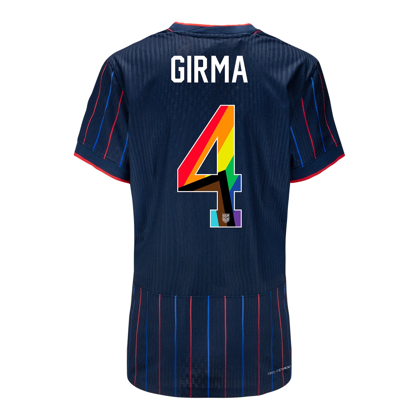 Women's Nike USWNT 2025 Pride Personalized Heartbeat Away Match Jersey