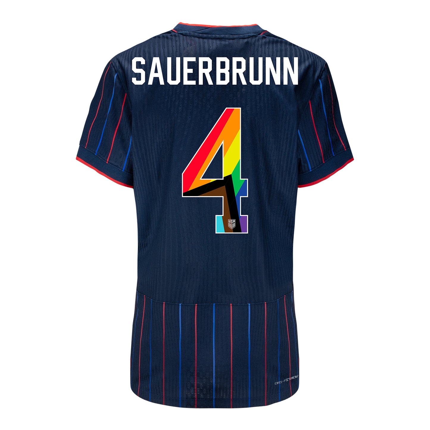 Women's Nike USWNT 2025 Pride Personalized Heartbeat Away Match Jersey