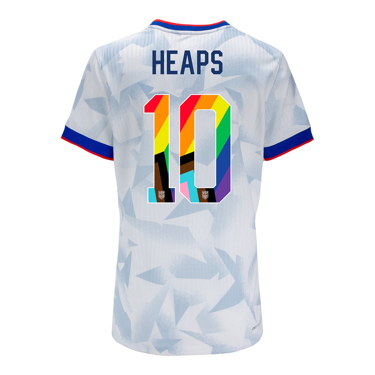 Women's Nike USWNT 2025 Pride Personalized Brilliant Home Match Jersey