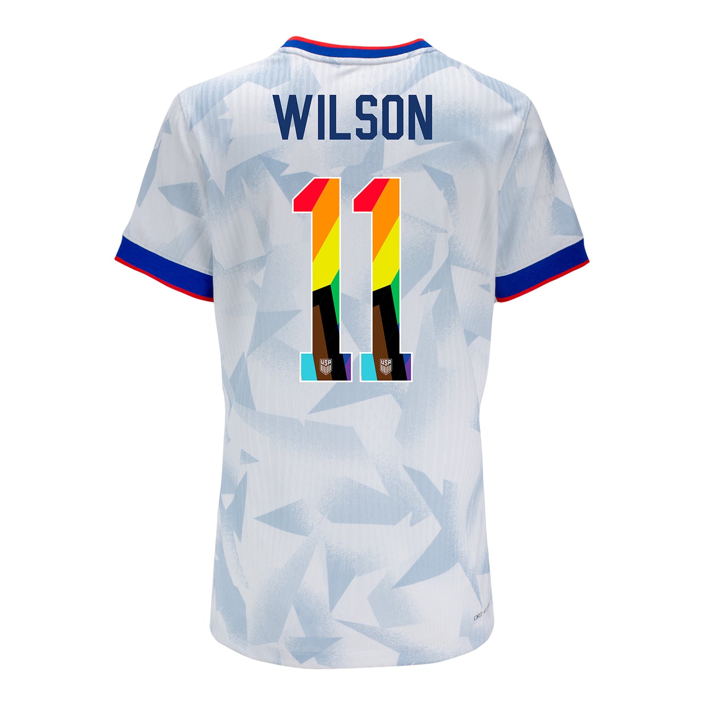 Women's Nike USWNT 2025 Pride Personalized Brilliant Home Match Jersey