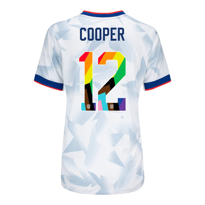 Women's Nike USWNT 2025 Pride Personalized Brilliant Home Match Jersey