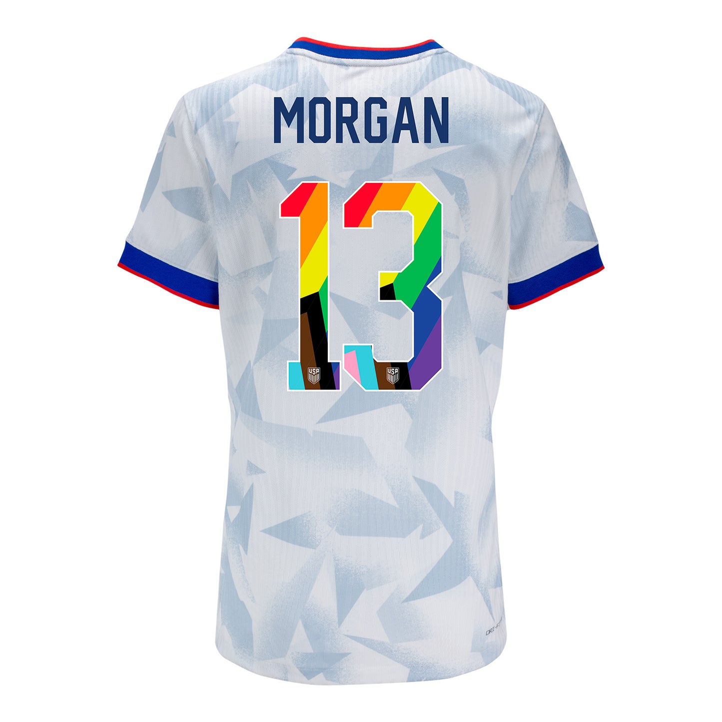 Women's Nike USWNT 2025 Pride Personalized Brilliant Home Match Jersey