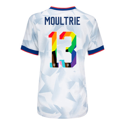 Women's Nike USWNT 2025 Pride Personalized Brilliant Home Match Jersey