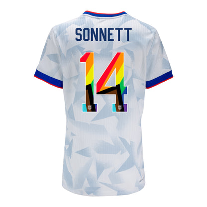 Women's Nike USWNT 2025 Pride Personalized Brilliant Home Match Jersey