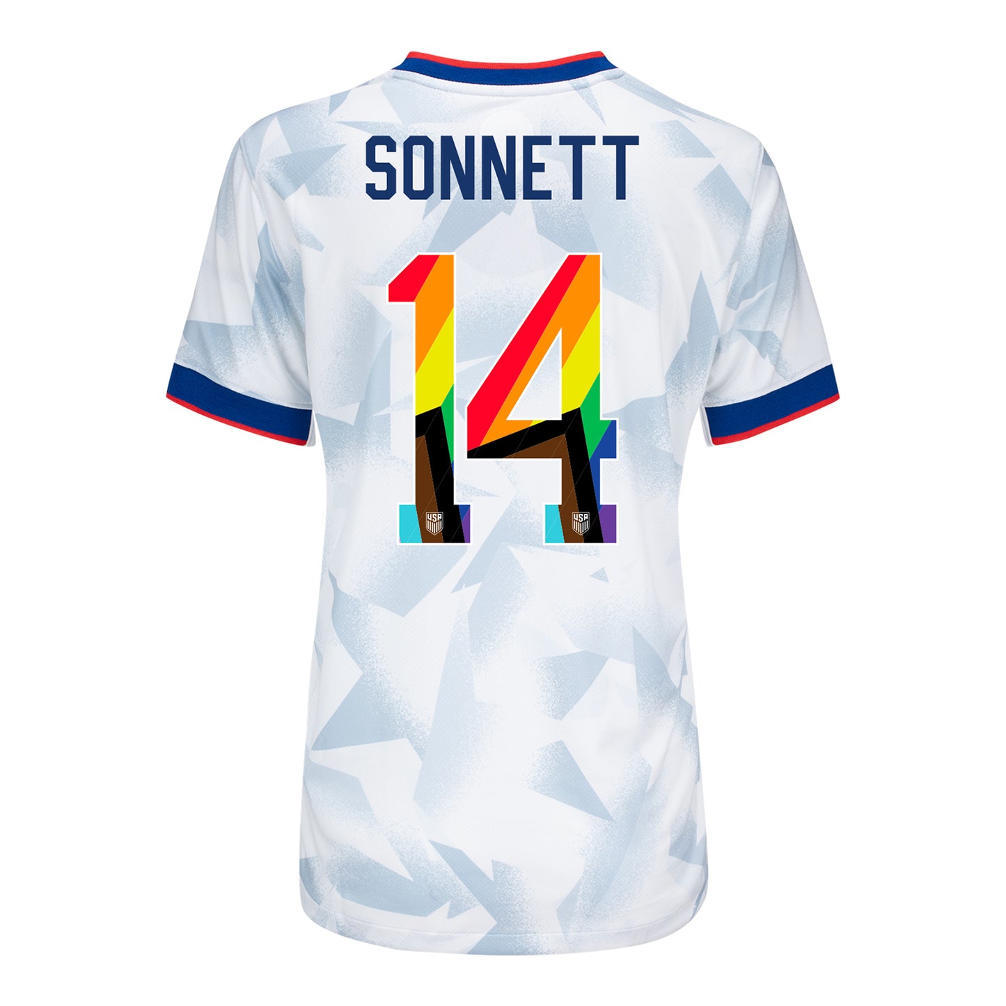 Women's Nike USWNT 2025 Pride Personalized Brilliant Home Match Jersey