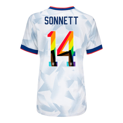 Women's Nike USWNT 2025 Pride Personalized Brilliant Home Match Jersey