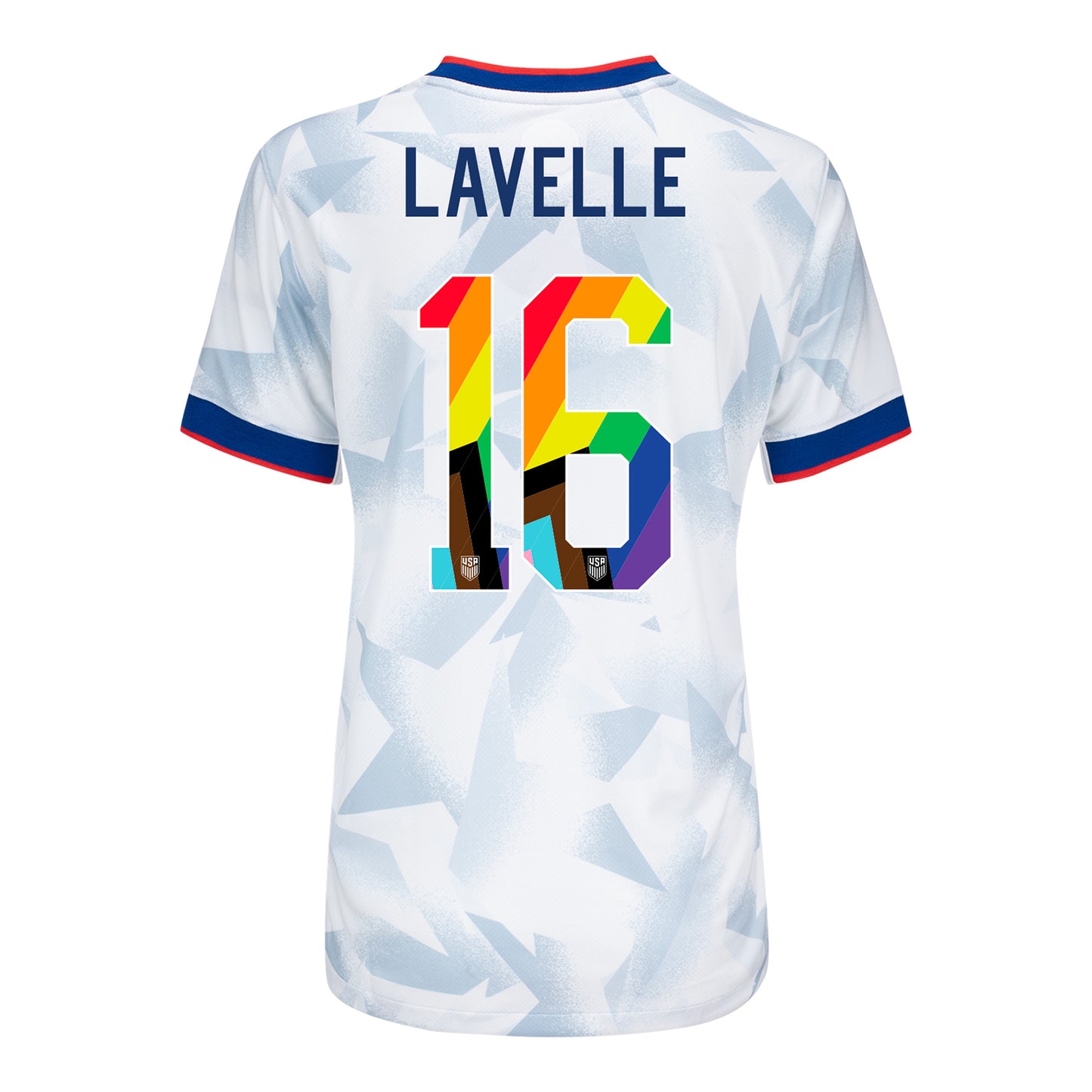 Women's Nike USWNT 2025 Pride Personalized Brilliant Home Match Jersey