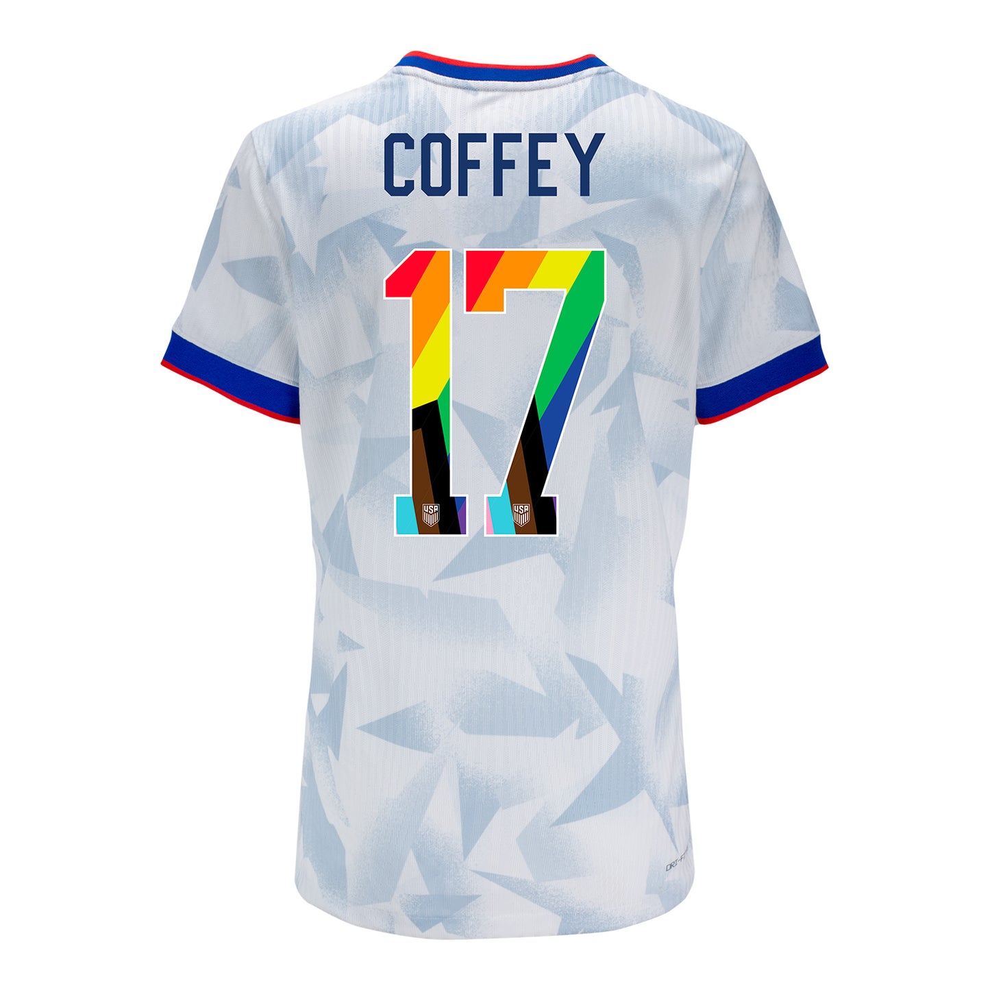 Women's Nike USWNT 2025 Pride Personalized Brilliant Home Match Jersey