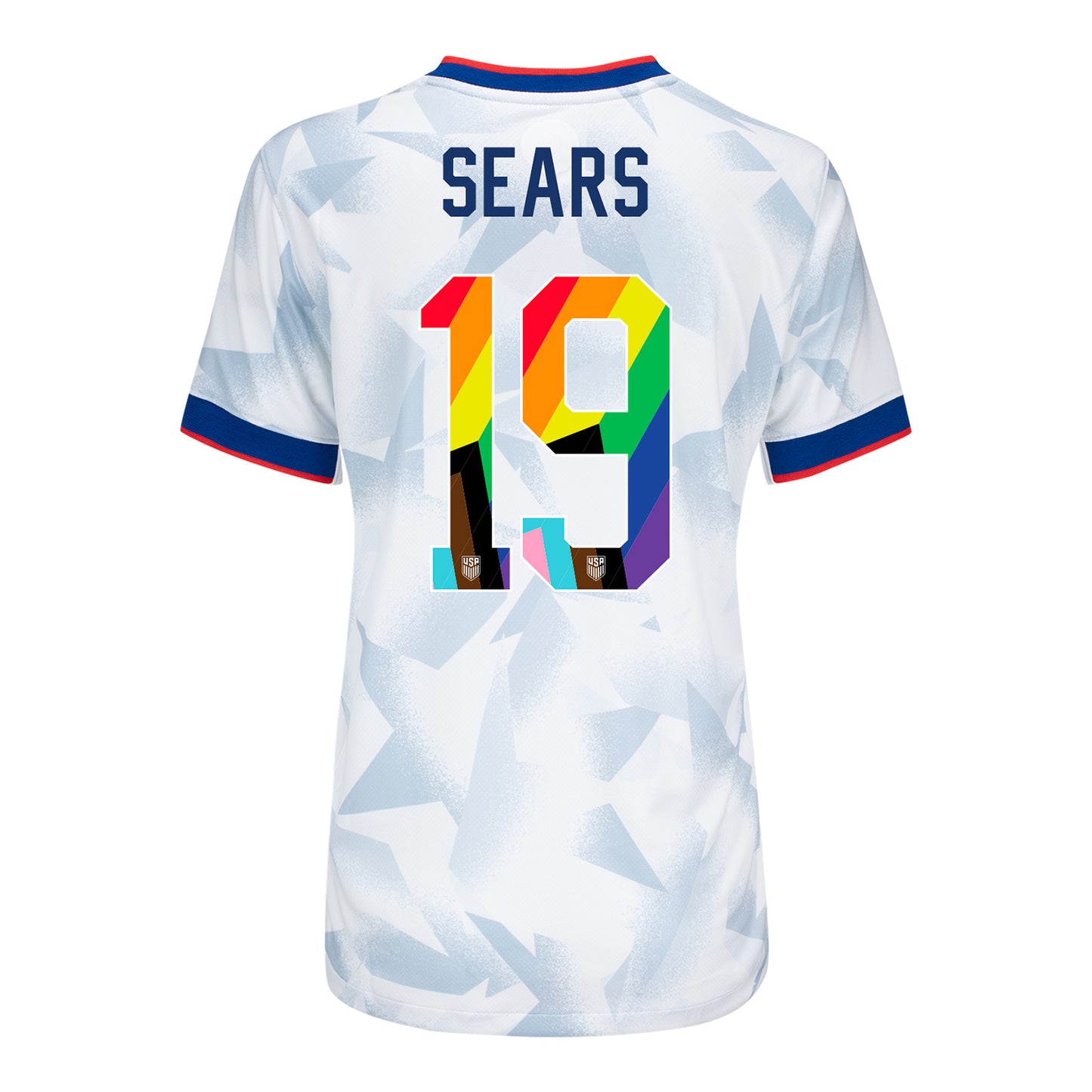 Women's Nike USWNT 2025 Pride Personalized Brilliant Home Match Jersey