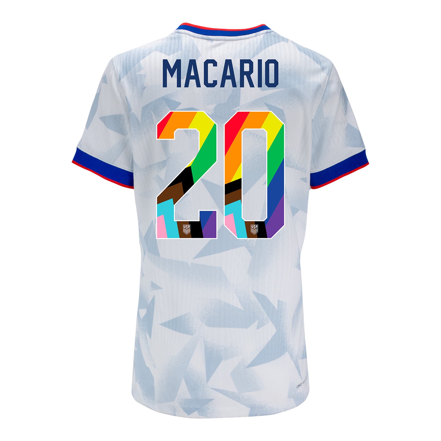 Women's Nike USWNT 2025 Pride Personalized Brilliant Home Match Jersey