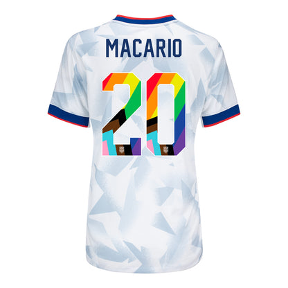 Women's Nike USWNT 2025 Pride Personalized Brilliant Home Stadium Jersey