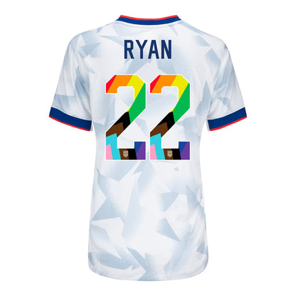 Women's Nike USWNT 2025 Pride Personalized Brilliant Home Match Jersey