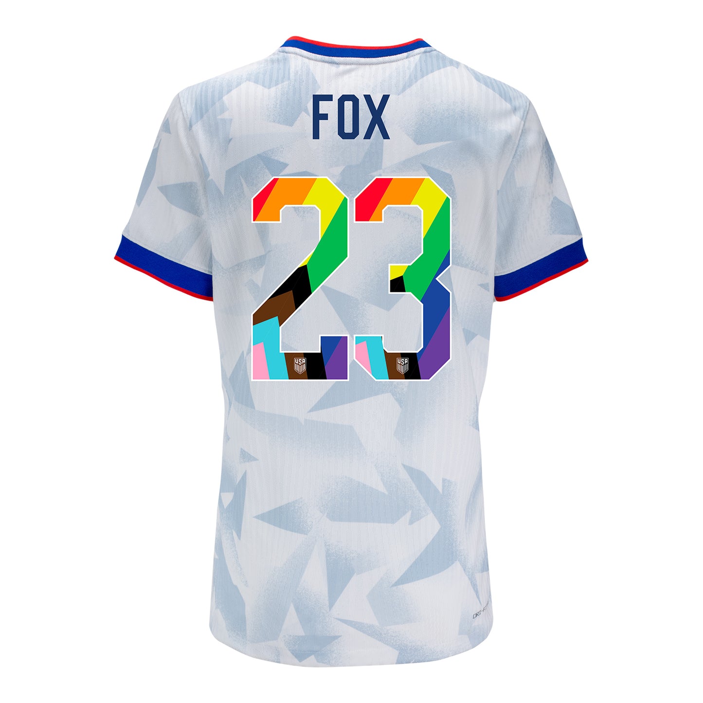 Women's Nike USWNT 2025 Pride Personalized Brilliant Home Match Jersey