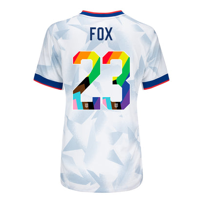 Women's Nike USWNT 2025 Pride Personalized Brilliant Home Stadium Jersey