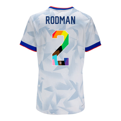 Women's Nike USWNT 2025 Pride Personalized Brilliant Home Match Jersey