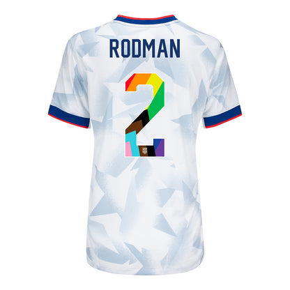 Women's Nike USWNT 2025 Pride Personalized Brilliant Home Match Jersey