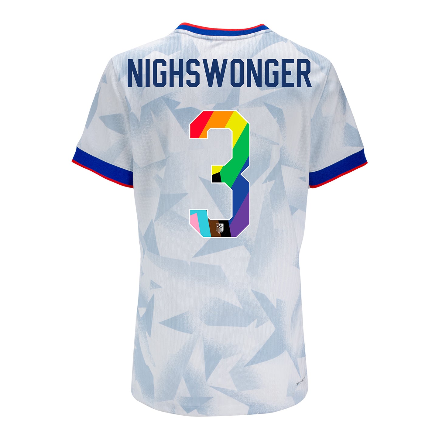 Women's Nike USWNT 2025 Pride Personalized Brilliant Home Match Jersey