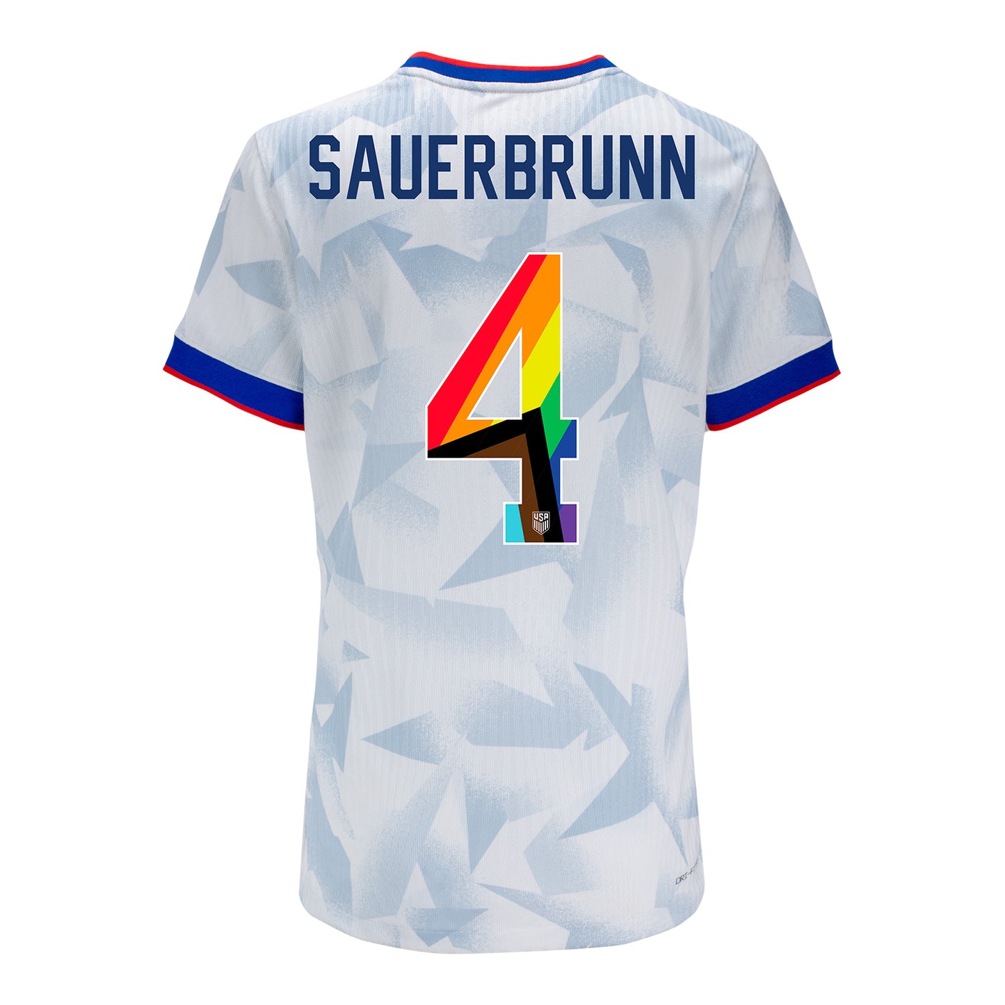 Women's Nike USWNT 2025 Pride Personalized Brilliant Home Match Jersey