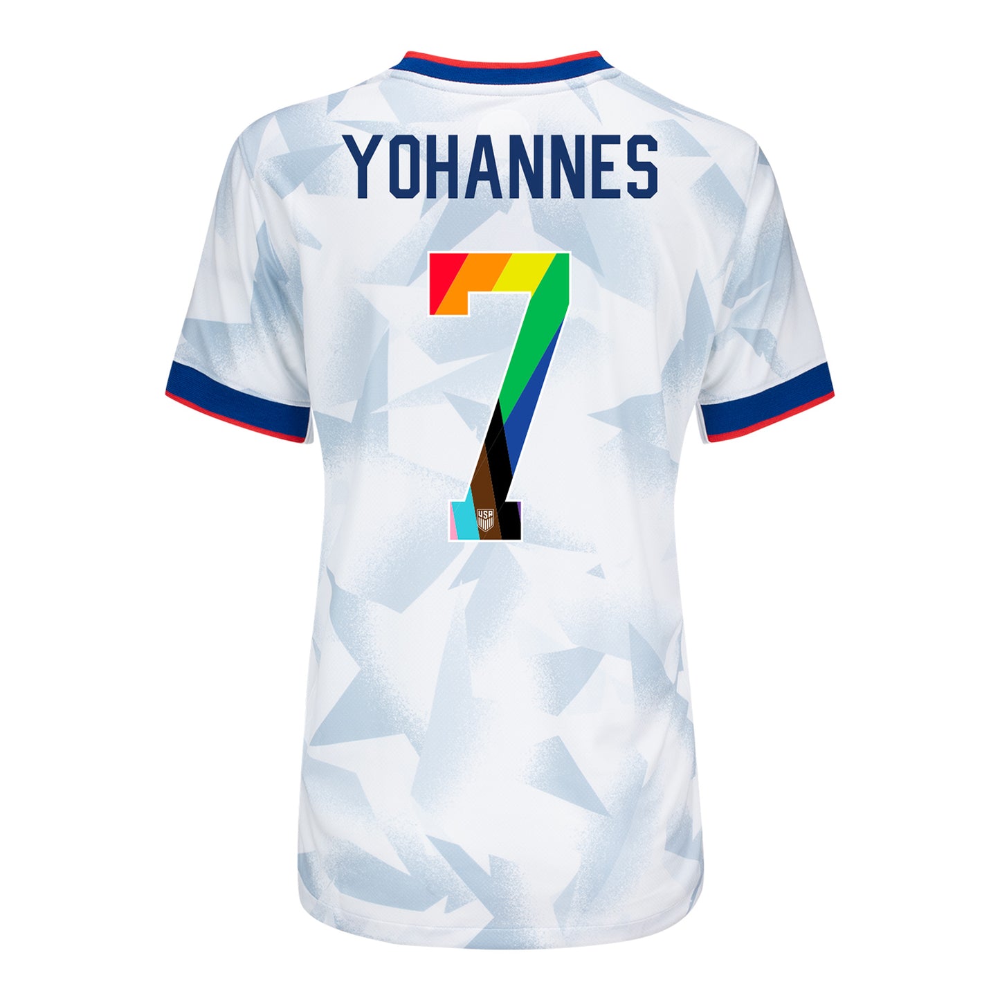 Women's Nike USWNT 2025 Pride Personalized Brilliant Home Match Jersey