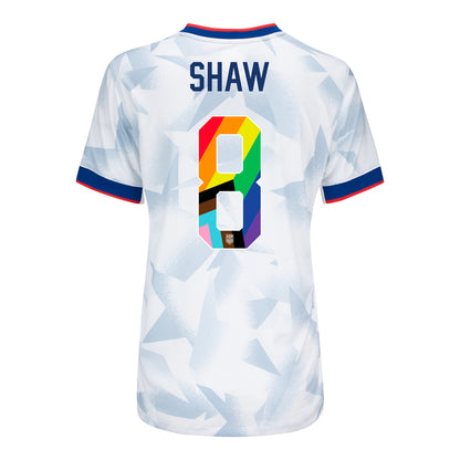 Women's Nike USWNT 2025 Pride Personalized Brilliant Home Match Jersey