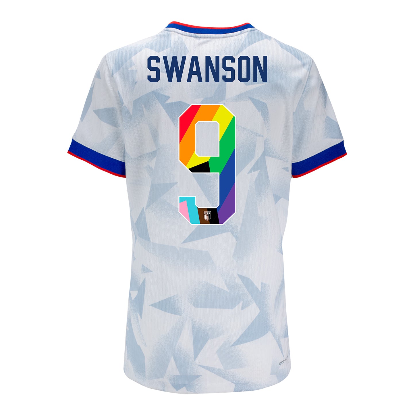 Women's Nike USWNT 2025 Pride Personalized Brilliant Home Match Jersey