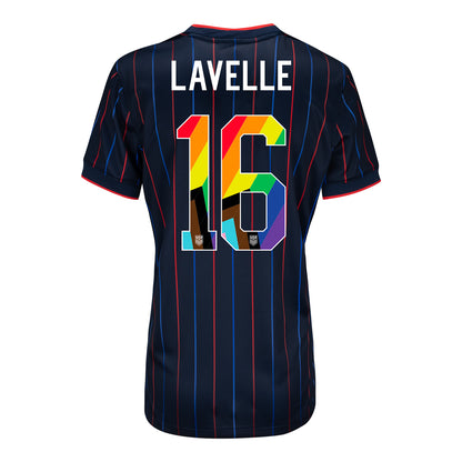 Women's Nike USWNT 2025 Pride Personalized Heartbeat Away Stadium Jersey