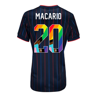 Women's Nike USWNT 2025 Pride Personalized Heartbeat Away Stadium Jersey