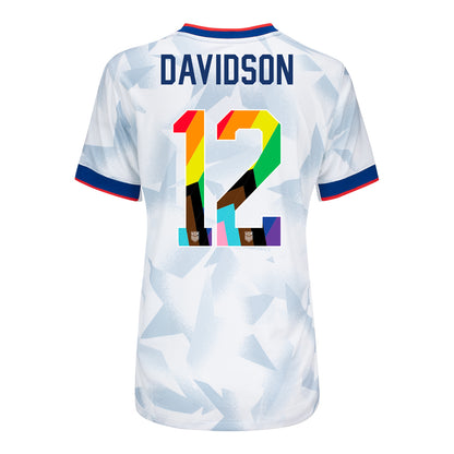 Women's Nike USWNT 2025 Pride Personalized Brilliant Home Stadium Jersey